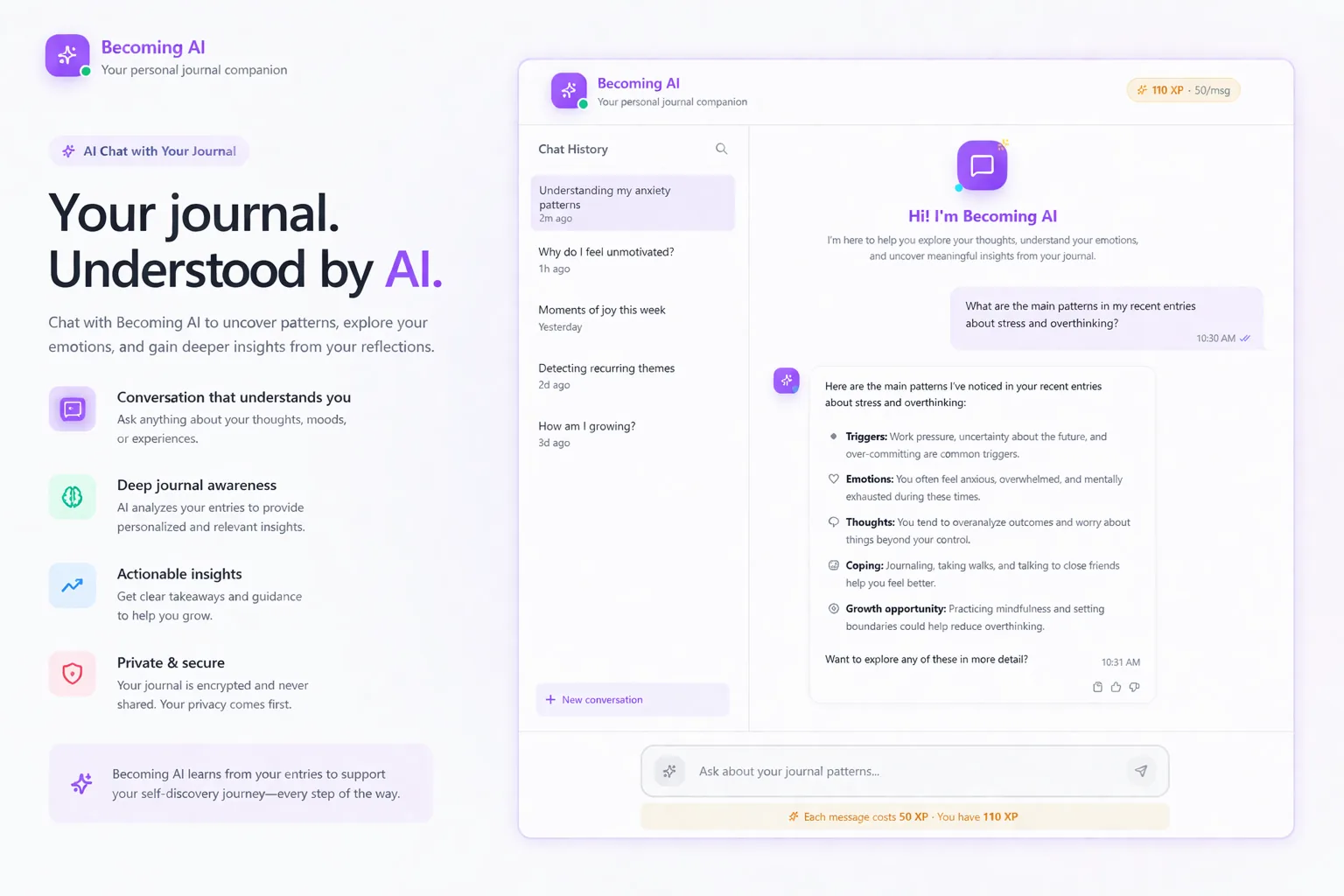 Pratyaksha — Journal-as-conversation — speak to your past entries through a context-aware AI that has read your full histor